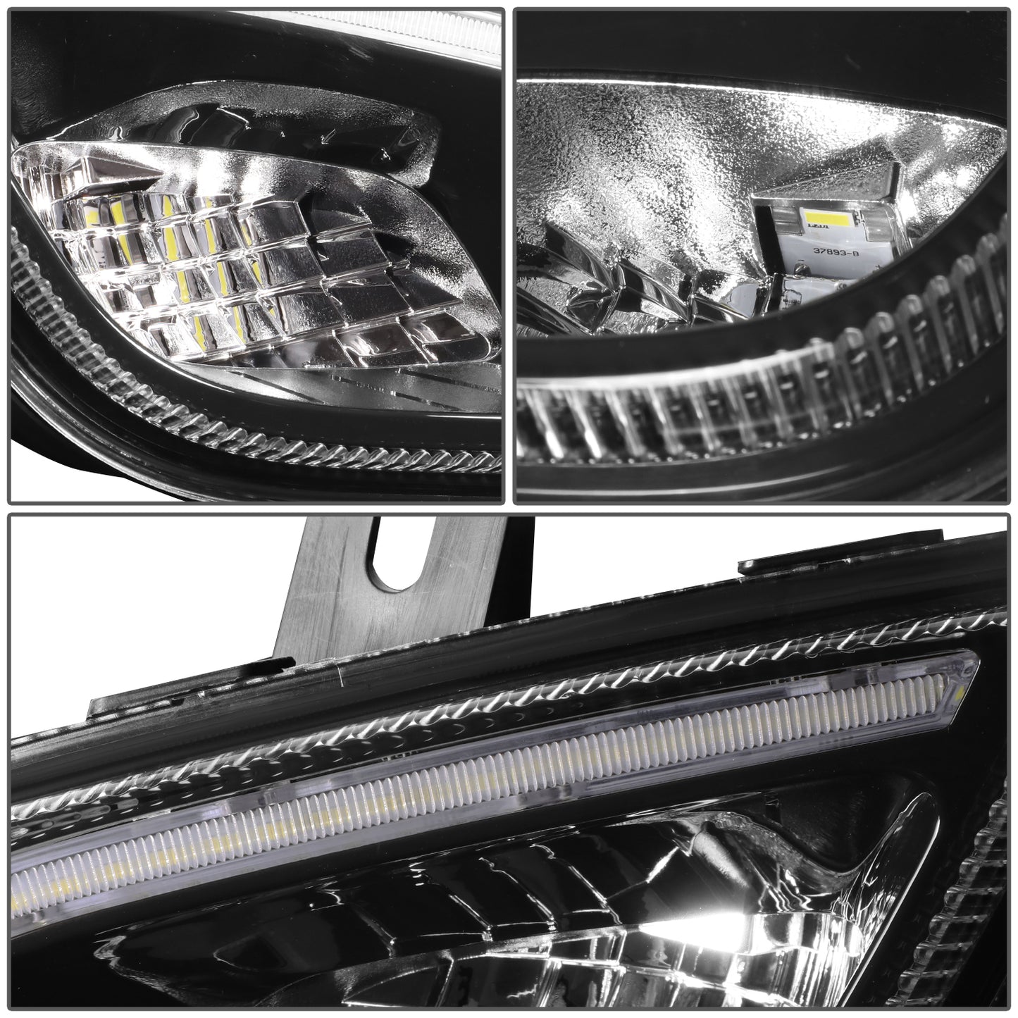 FAROS DE NIEBLA 18-22 FREIGHTLINER CASCADIA - REFLECTOR - 3D - FULL LED - BLACK