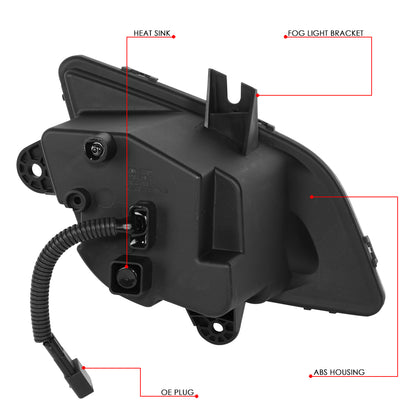 FAROS DE NIEBLA 18-22 FREIGHTLINER CASCADIA - REFLECTOR - 3D - FULL LED - CHROME
