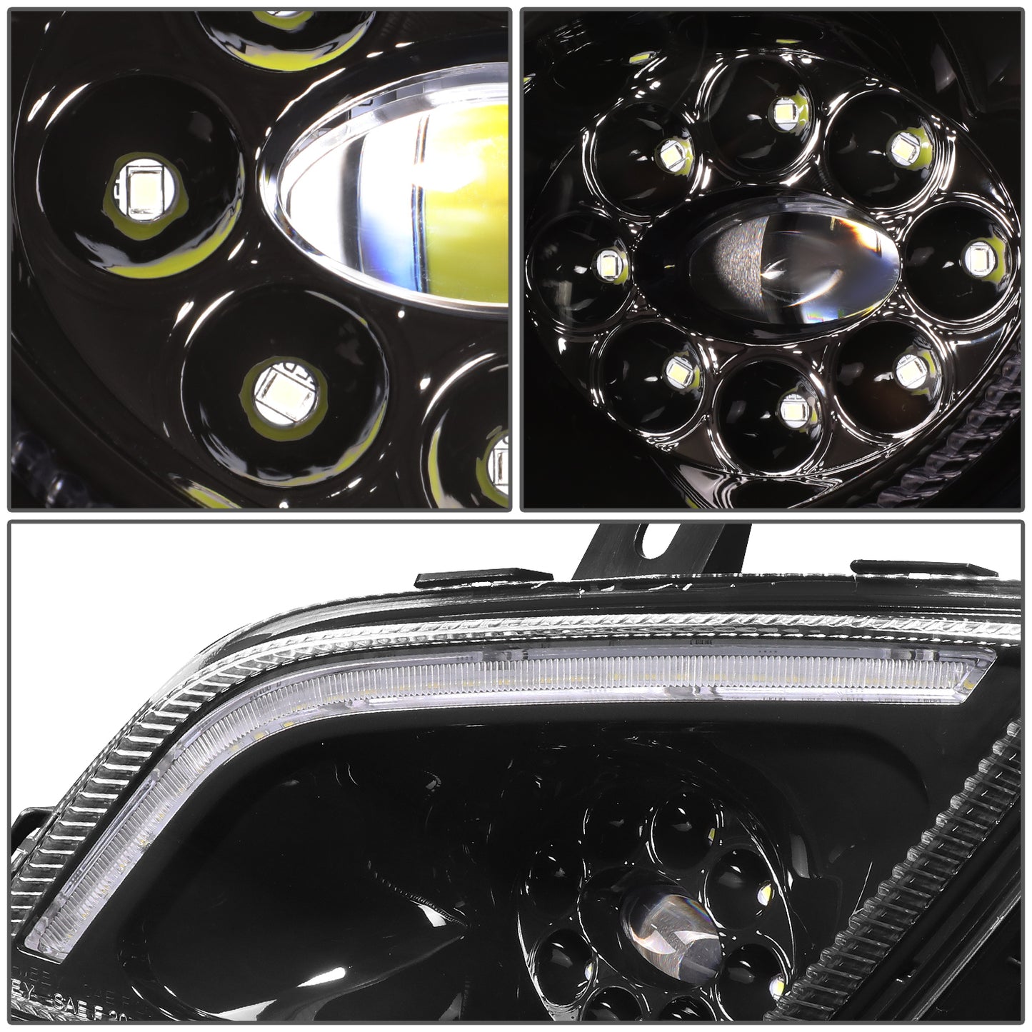 FAROS DE NIEBLA 18-22 FREIGHTLINER CASCADIA - PROJECTOR - 3D - FULL LED - BLACK