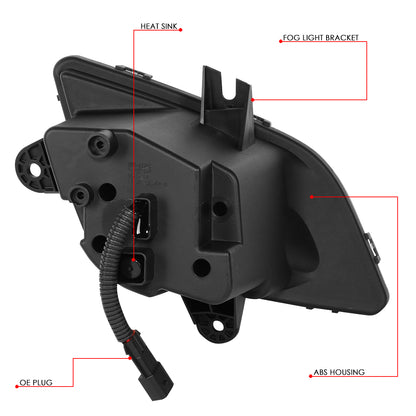 FAROS DE NIEBLA 18-22 FREIGHTLINER CASCADIA - PROJECTOR - 3D - FULL LED - BLACK