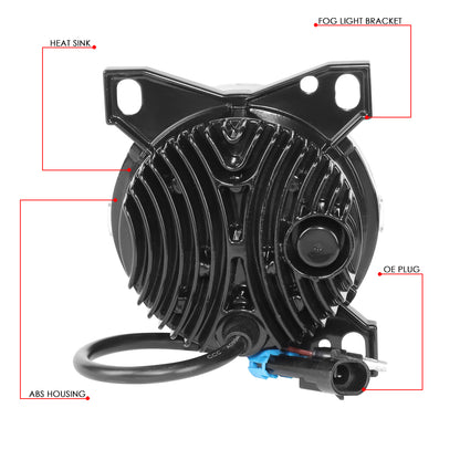 FAROS DE NIEBLA 08-15 KENWORTH T660 / 13-20 PETERBILT 579 / 11-20 PETERBILT 587 - PROJECTOR - FULL LED - BLACK