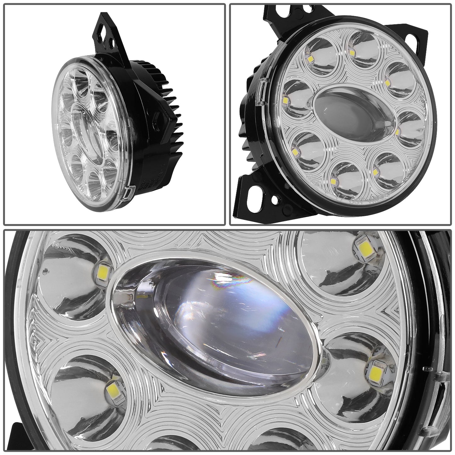 FAROS DE NIEBLA 08-15 KENWORTH T660 / 13-20 PETERBILT 579 / 11-20 PETERBILT 587 - PROJECTOR - FULL LED - CHROME