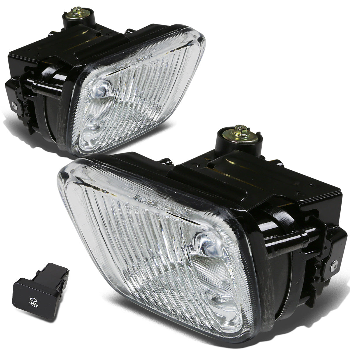 FAROS DE NIEBLA 96-98 HONDA CIVIC 2/3/4-DR - W/ SWITCH - H3 BULB - CLEAR