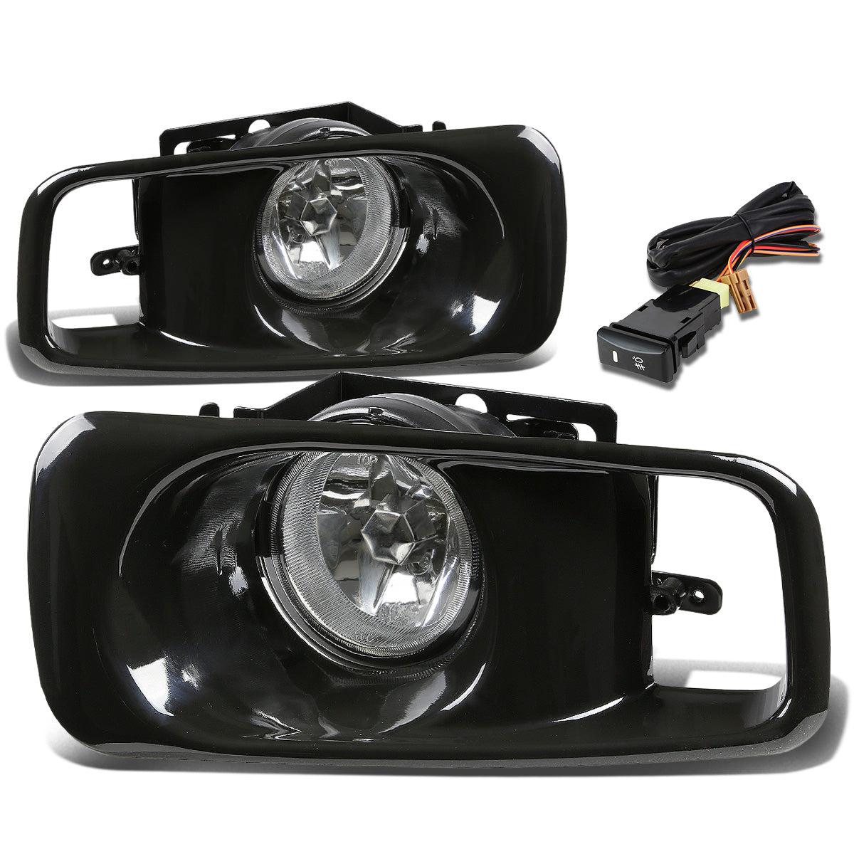 FAROS DE NIEBLA 99-00 HONDA CIVIC 2/3/4-DR - W/ SWITCH - H2 BULB - CLEAR