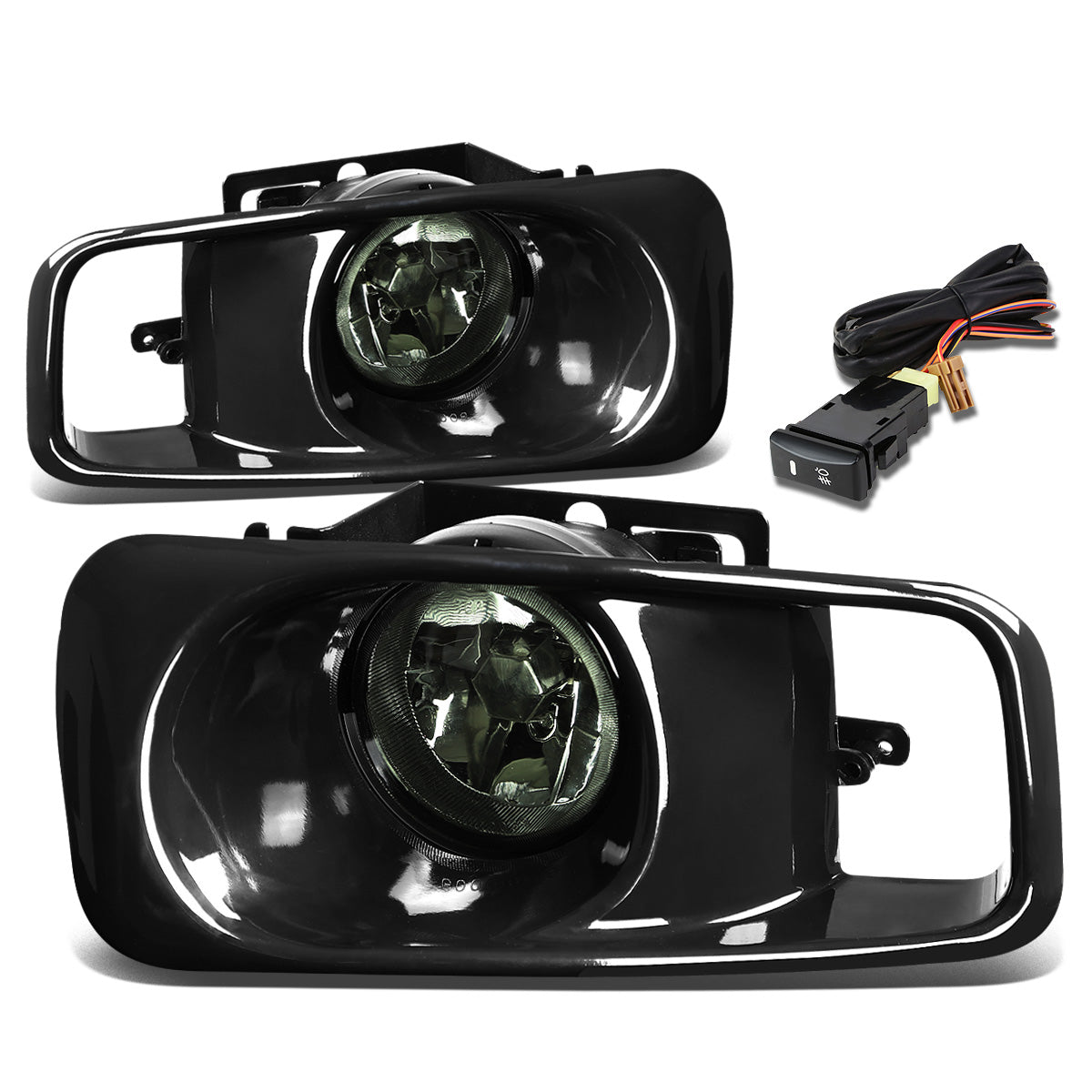 FAROS DE NIEBLA 99-00 HONDA CIVIC 2/3/4-DR - W/ SWITCH - H2 BULB - SMOKE