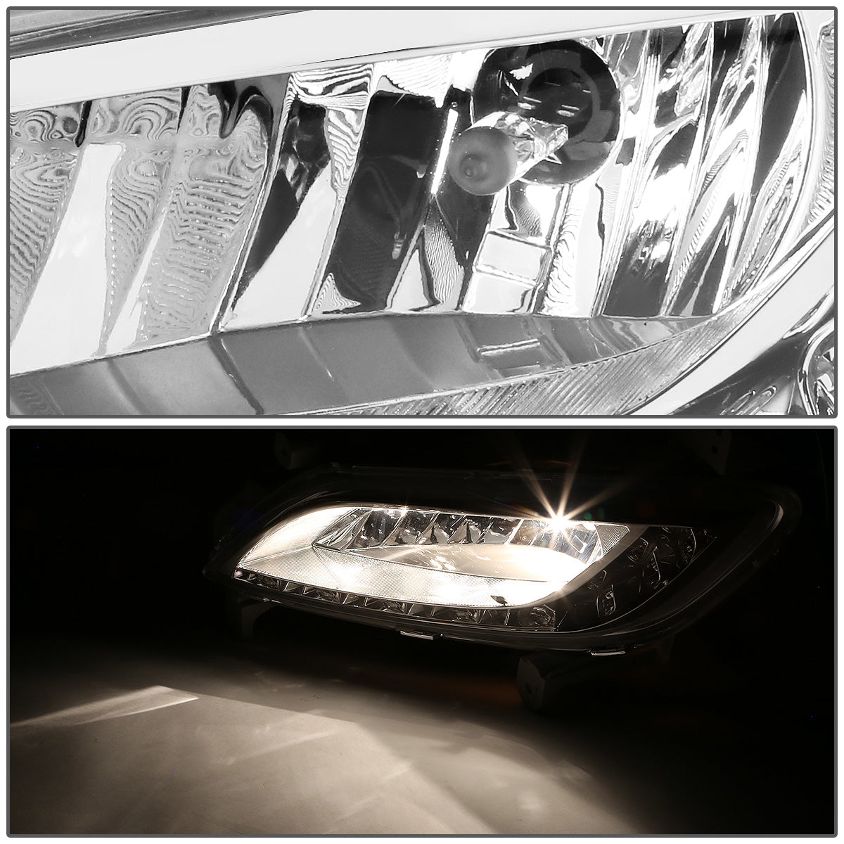 FAROS DE NIEBLA 12-16 HYUNDAI VELOSTER - LED DRL - W/ SWITCH - 881 BULB - CLEAR