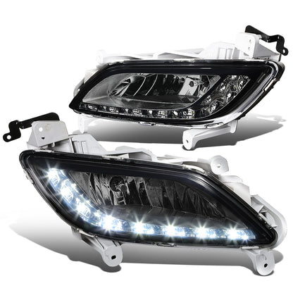 FAROS DE NIEBLA 12-16 HYUNDAI VELOSTER 3-DR - LED DRL - W/ SWITCH - 881 BULB - SMOKE