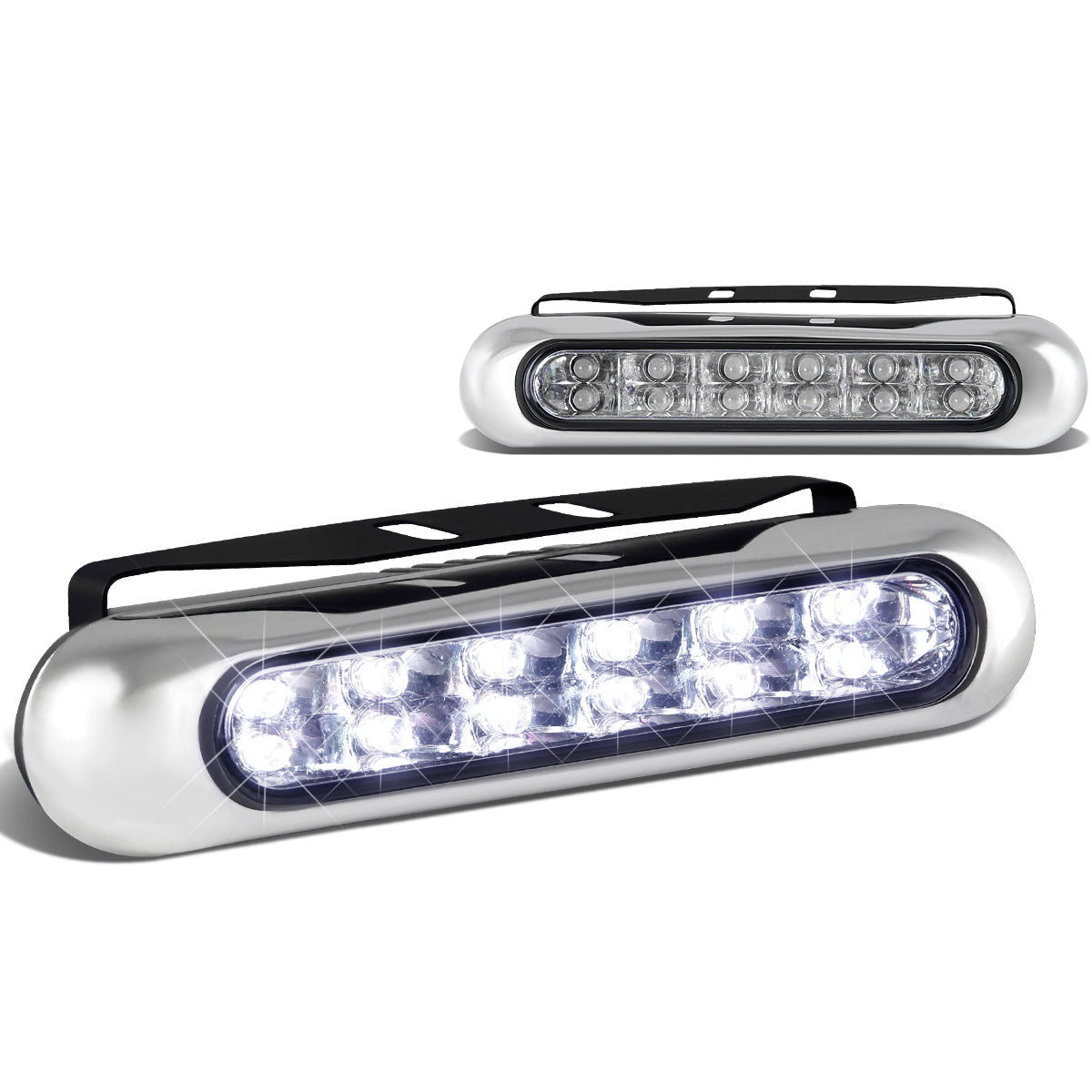 FAROS DE NIEBLA UNIVERSAL - 12 LED - DRL - CLEAR