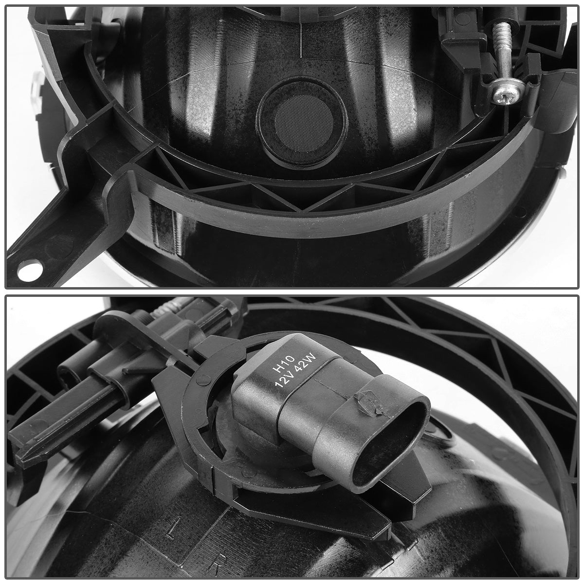 FAROS DE NIEBLA 05-09 FORD MUSTANG GT 2-DOOR - FITS IN GT FOG LIGHT GRILLE - NO SWITCH - H10 BULB - CLEAR