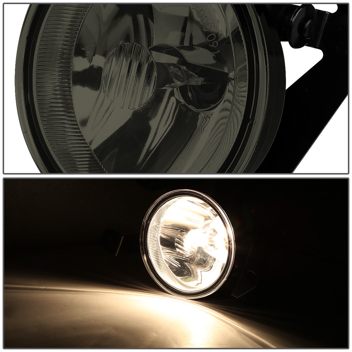 FAROS DE NIEBLA 01-06 GMC YUKON DENALI , YUKON 1500 DENALI / 01-07 SIERRA C3 DENALI / 2006 CADILLAC ESCALADE / 92-99 PONTIAC BONNEVILLE 4-DOOR - NO SWITCH - 880 BULB - SMOKE