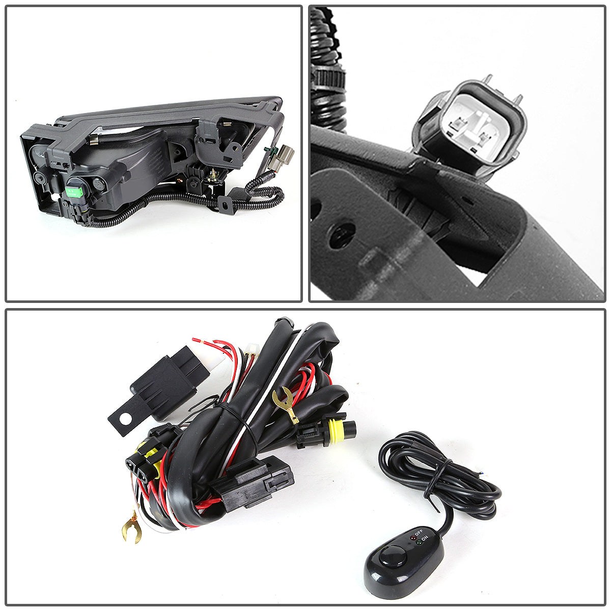 FAROS DE NIEBLA 13-14 HONDA ACCORD 4-DOOR - W/ SWITCH - H11 BULB - SMOKE