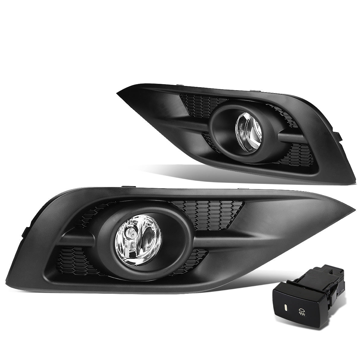FAROS DE NIEBLA 12-14 HONDA CRV - BLACK TRIM W/ SWITCH - H11 BULB - CLEAR