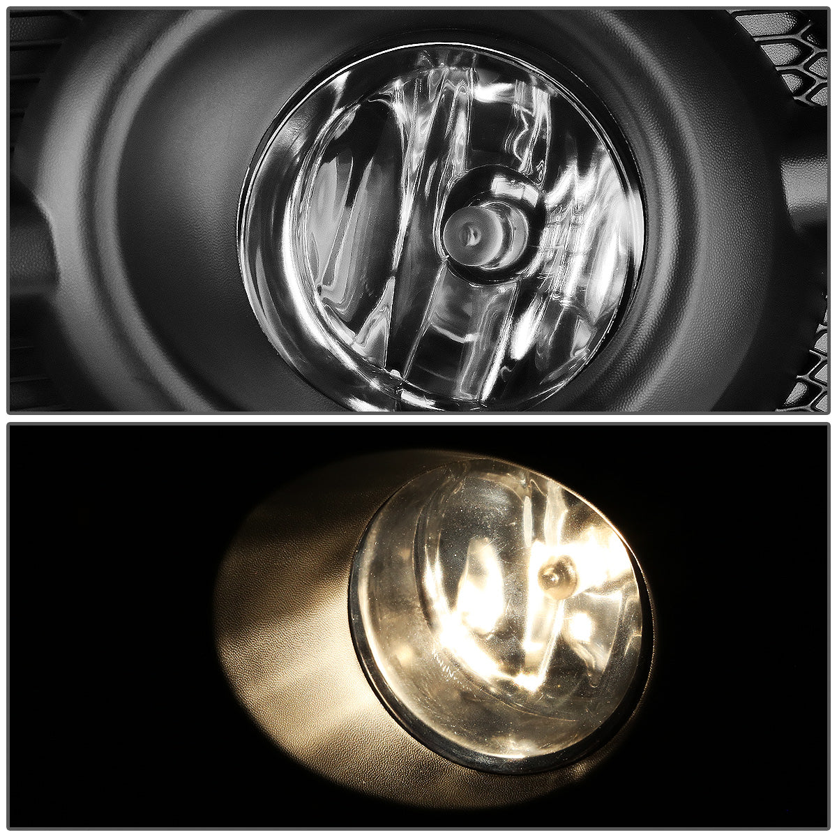 FAROS DE NIEBLA 12-14 HONDA CRV - BLACK TRIM W/ SWITCH - H11 BULB - CLEAR