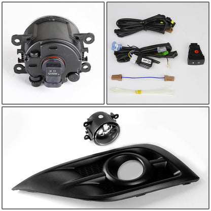 FAROS DE NIEBLA 12-14 HONDA CRV - BLACK TRIM W/ SWITCH - H11 BULB - CLEAR