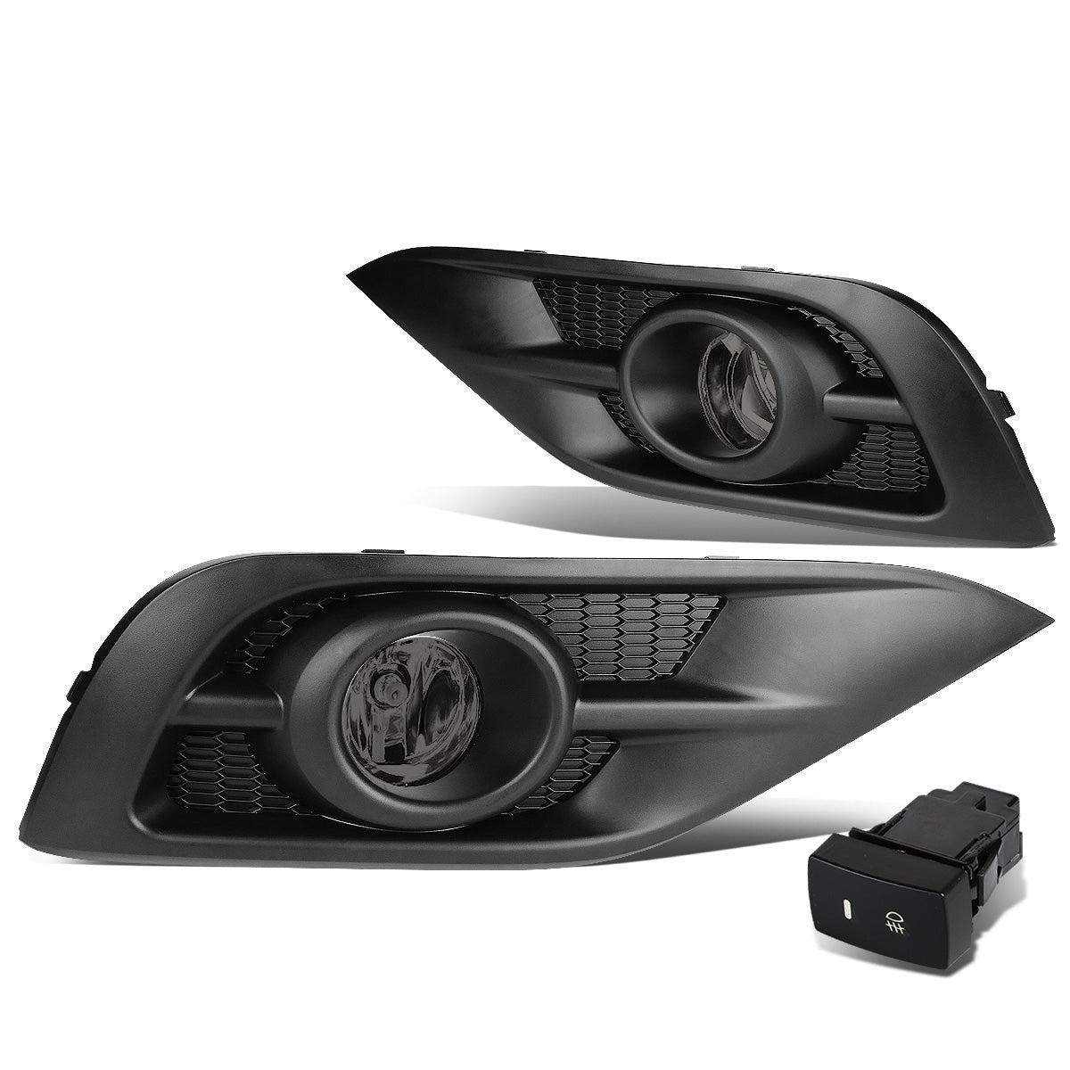 FAROS DE NIEBLA 12-14 HONDA CRV - BLACK TRIM W/ SWITCH - H11 BULB - SMOKE