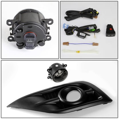 FAROS DE NIEBLA 12-14 HONDA CRV - BLACK TRIM W/ SWITCH - H11 BULB - SMOKE
