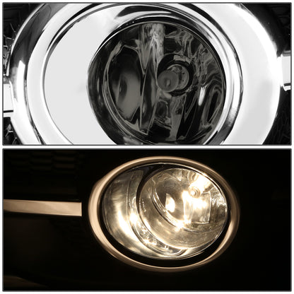 FAROS DE NIEBLA 12-14 HONDA CRV - CHROME TRIM W/ SWITCH - H11 BULB - SMOKE