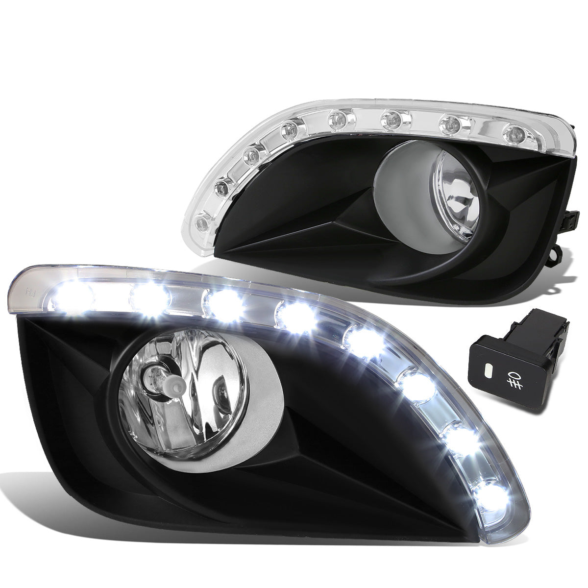 FAROS DE NIEBLA 10-11 TOYOTA CAMRY - LED DRL - W/ SWITCH - H11 BULB - CLEAR