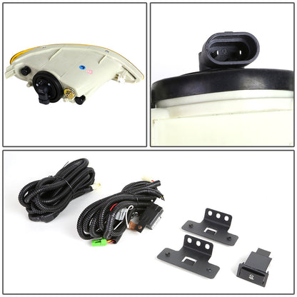 FAROS DE NIEBLA 02-04 TOYOTA CAMRY / 02-03 SOLARA / 05-08 COROLLA - W/ SWITCH - 9006 BULB - AMBER