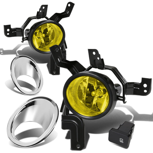 FAROS DE NIEBLA 07-09 HONDA CRV - W/ SWITCH - W/ CHROME BEZEL - H11 BULB - AMBER