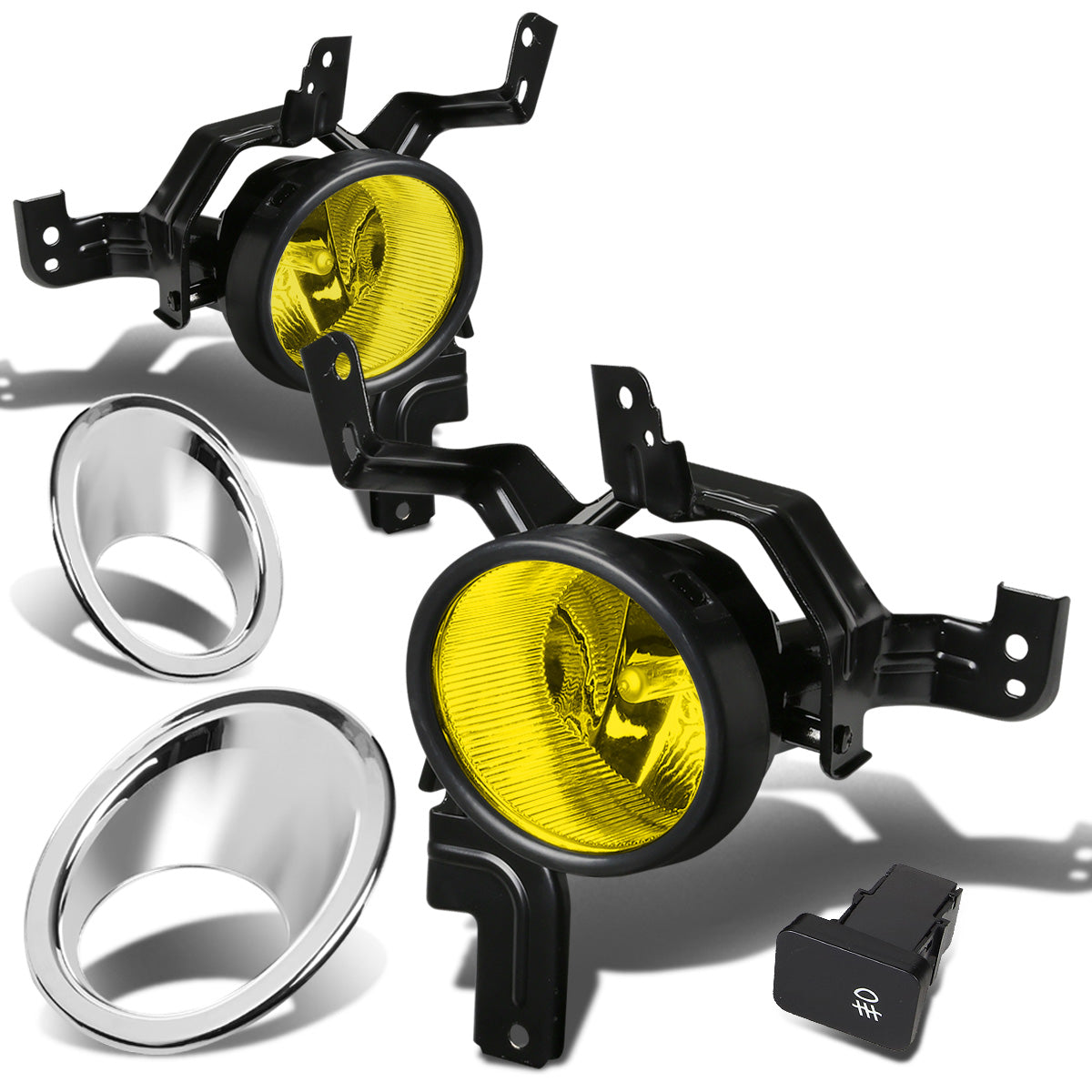 FAROS DE NIEBLA 07-09 HONDA CRV - W/ SWITCH - W/ CHROME BEZEL - H11 BULB - AMBER