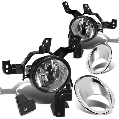 FAROS DE NIEBLA 07-09 HONDA CRV - W/ SWITCH - W/ CHROME BEZEL - H11 BULB - CLEAR
