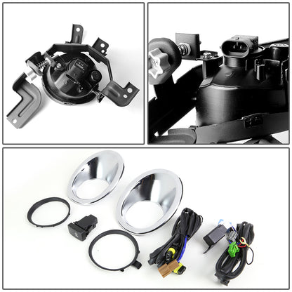 FAROS DE NIEBLA 07-09 HONDA CRV - W/ SWITCH - W/ CHROME BEZEL - H11 BULB - CLEAR