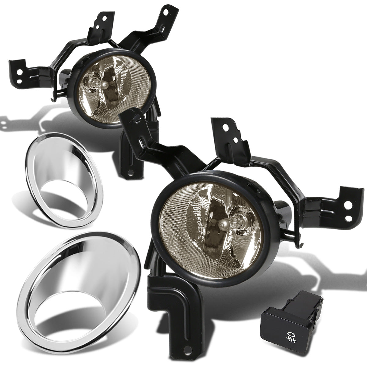 FAROS DE NIEBLA 07-09 HONDA CRV - W/ SWITCH - W/ CHROME BEZEL - H11 BULB - SMOKE