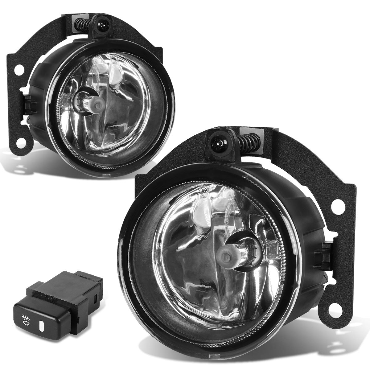 FAROS DE NIEBLA 10-15 MITSUBISHI OUTLANDER / 11-15 OUTLANDER SPORT , RVR - WITH SWITCH - H11 BULB - CHROME / CLEAR
