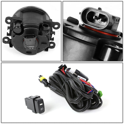 FAROS DE NIEBLA 10-14 MITSUBISHI MONTERO / 10-15 MITSUBISHI MONTERO SPORT - WITH SWITCH - H11 BULB - CHROME / CLEAR