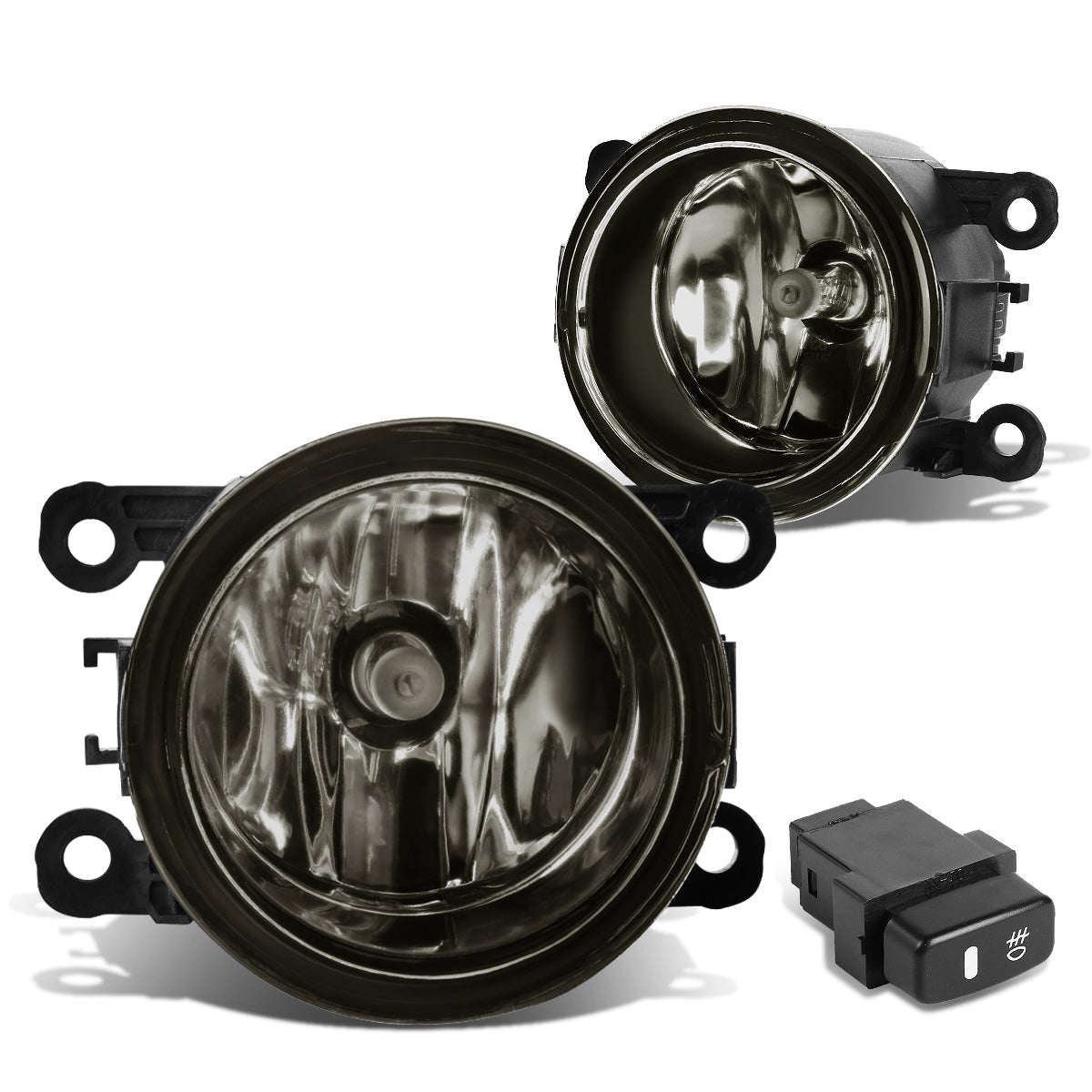 FAROS DE NIEBLA 10-14 MITSUBISHI MONTERO / 10-15 MITSUBISHI MONTERO SPORT - WITH SWITCH - H11 BULB - SMOKE