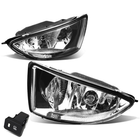 FAROS DE NIEBLA 04-05 HONDA CIVIC DX SEDAN, HX COUPE - WITH SWITCH - H11 BULB - CHROME / CLEAR