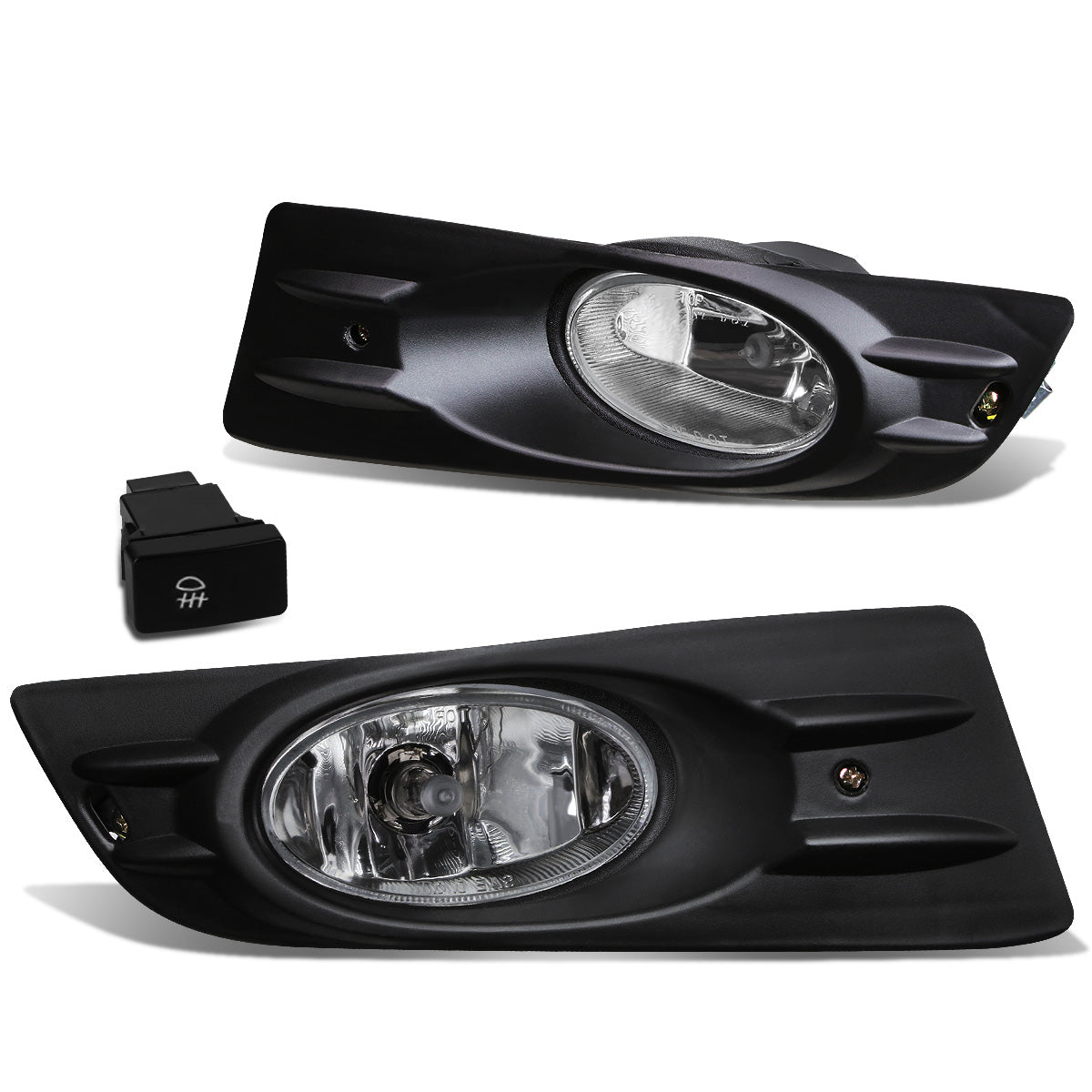 FAROS DE NIEBLA 06-07 HONDA ACCORD COUPE 2-DR - WITH SWITCH, BEZEL - H11 BULB - CHROME / CLEAR