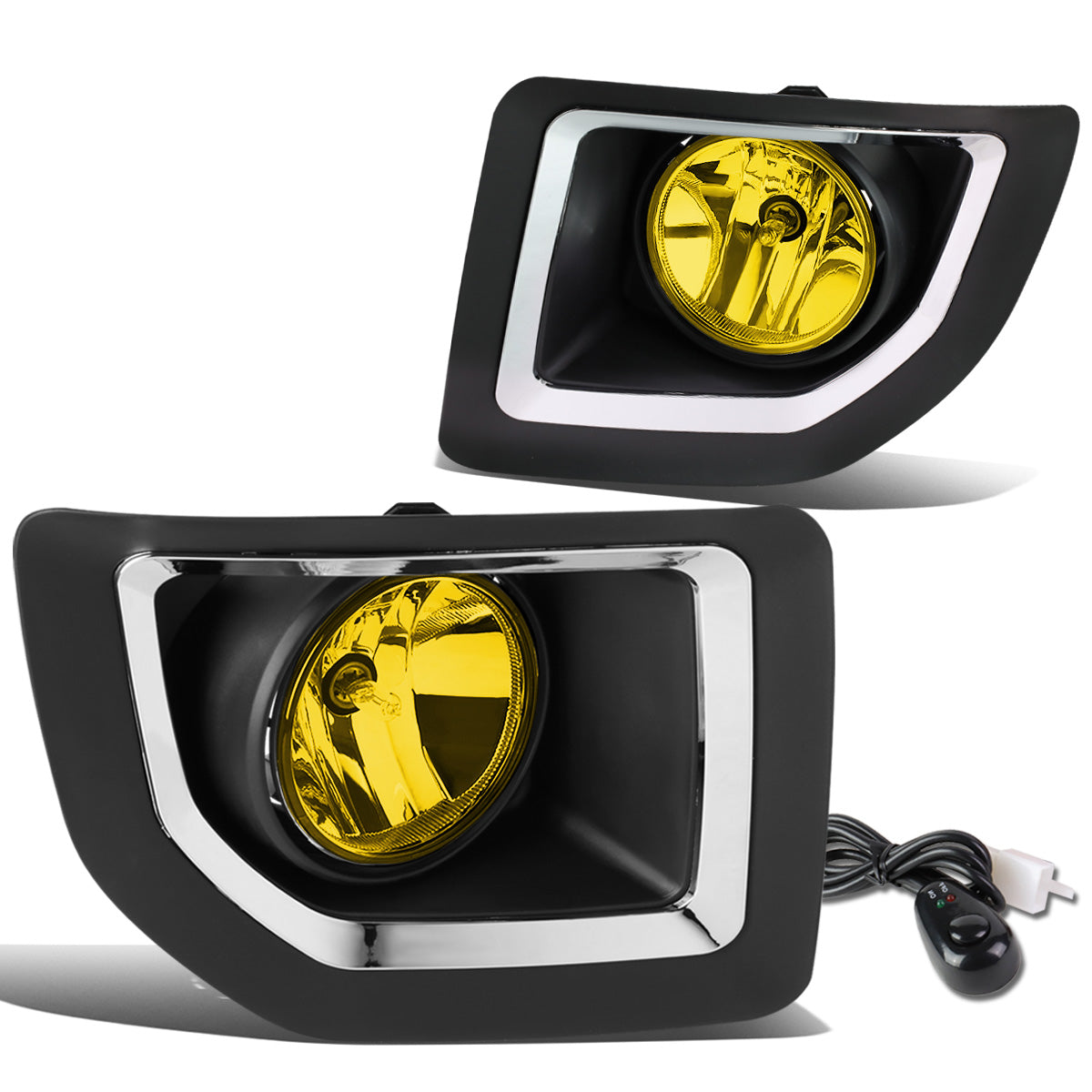 FAROS DE NIEBLA 15-16 GMC SIERRA 2500HD, 3500HD - WITH SWITCH, BEZEL - 5202 BULB - AMBER