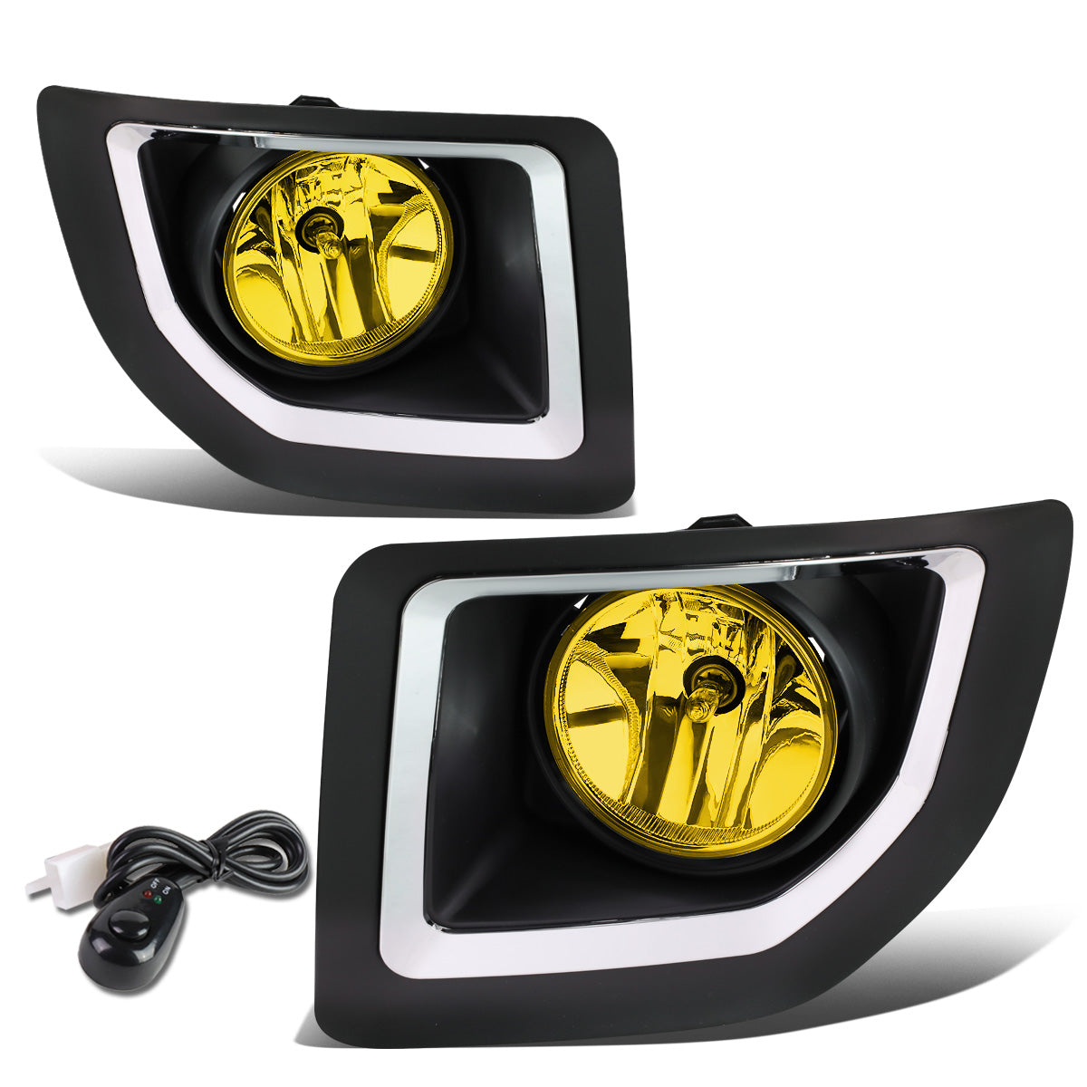 FAROS DE NIEBLA 15-16 GMC SIERRA 2500HD, 3500HD - WITH SWITCH, BEZEL - 5202 BULB - AMBER