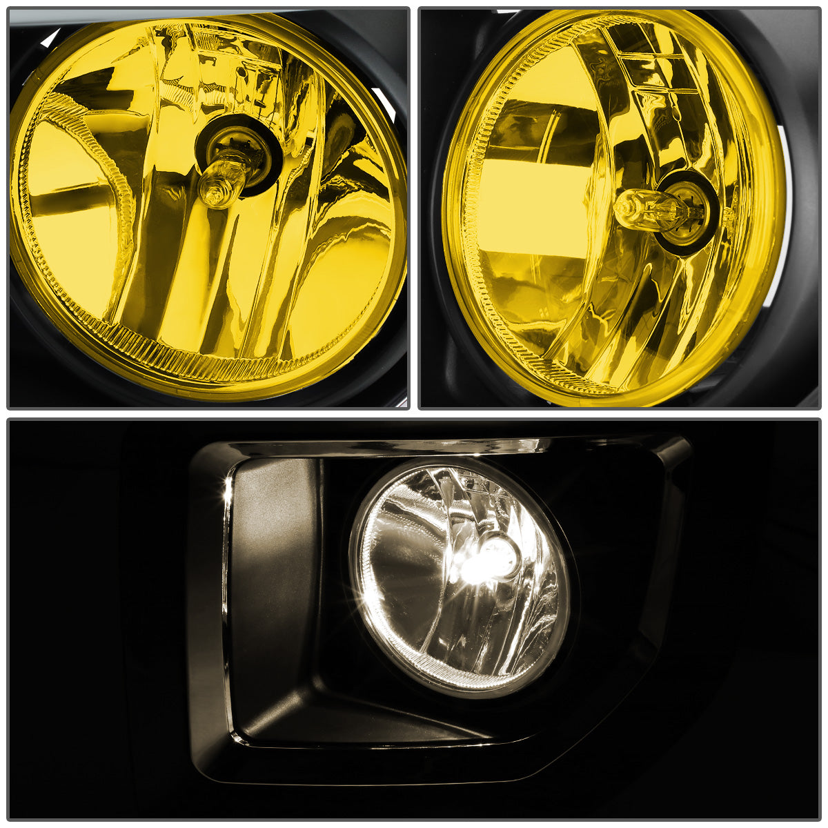 FAROS DE NIEBLA 15-16 GMC SIERRA 2500HD, 3500HD - WITH SWITCH, BEZEL - 5202 BULB - AMBER