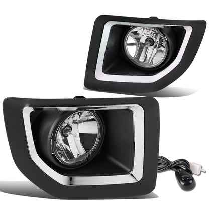 FAROS DE NIEBLA 15-16 GMC SIERRA 2500HD, 3500HD - WITH SWITCH, BEZEL - 5202 BULB - CHROME / CLEAR