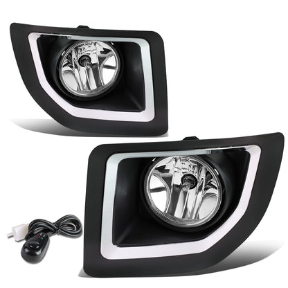 FAROS DE NIEBLA 15-16 GMC SIERRA 2500HD, 3500HD - WITH SWITCH, BEZEL - 5202 BULB - CHROME / CLEAR