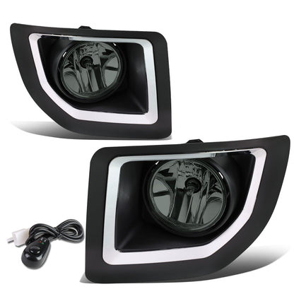 FAROS DE NIEBLA 15-16 GMC SIERRA 2500HD, 3500HD - WITH SWITCH, BEZEL - 5202 BULB - SMOKE