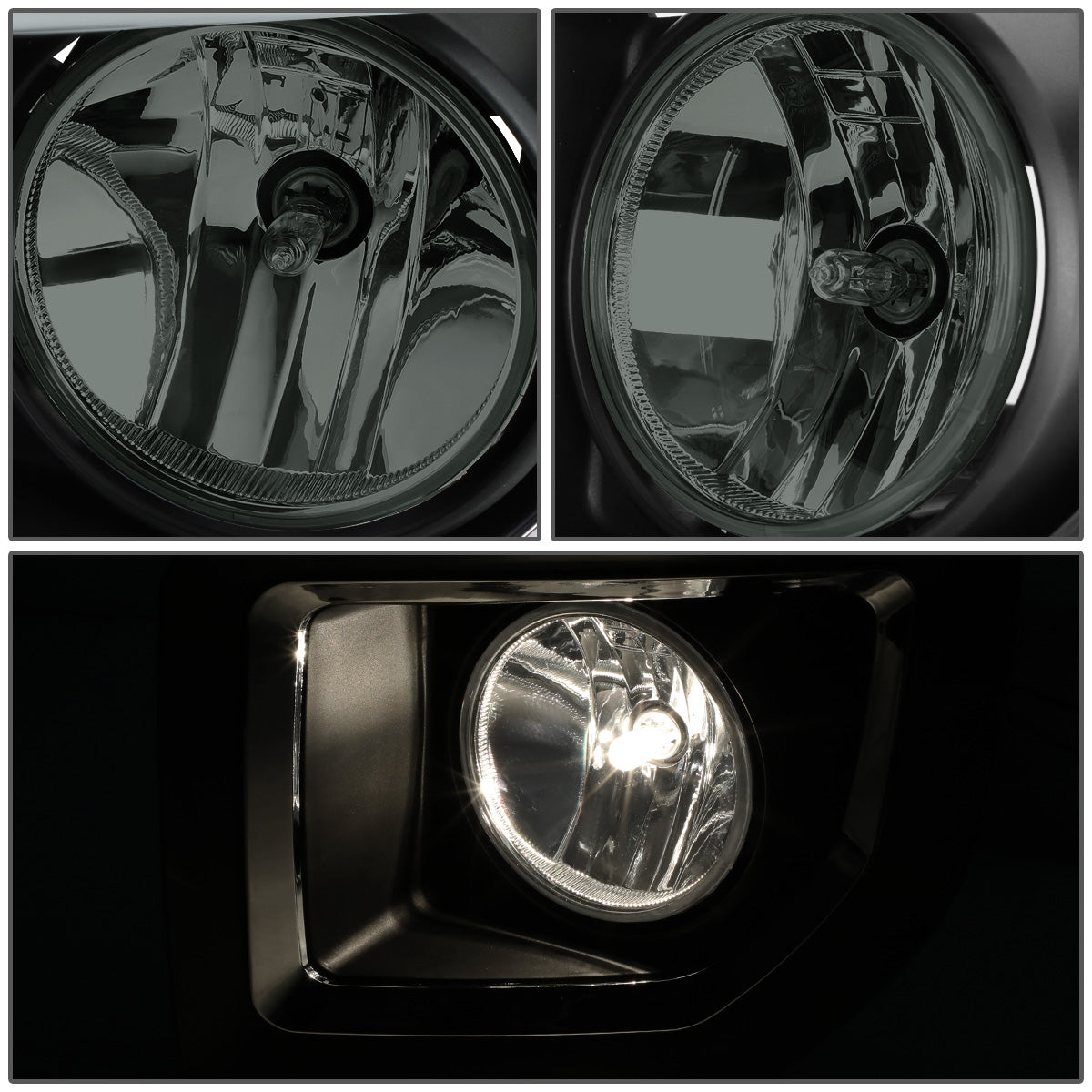 FAROS DE NIEBLA 15-16 GMC SIERRA 2500HD, 3500HD - WITH SWITCH, BEZEL - 5202 BULB - SMOKE