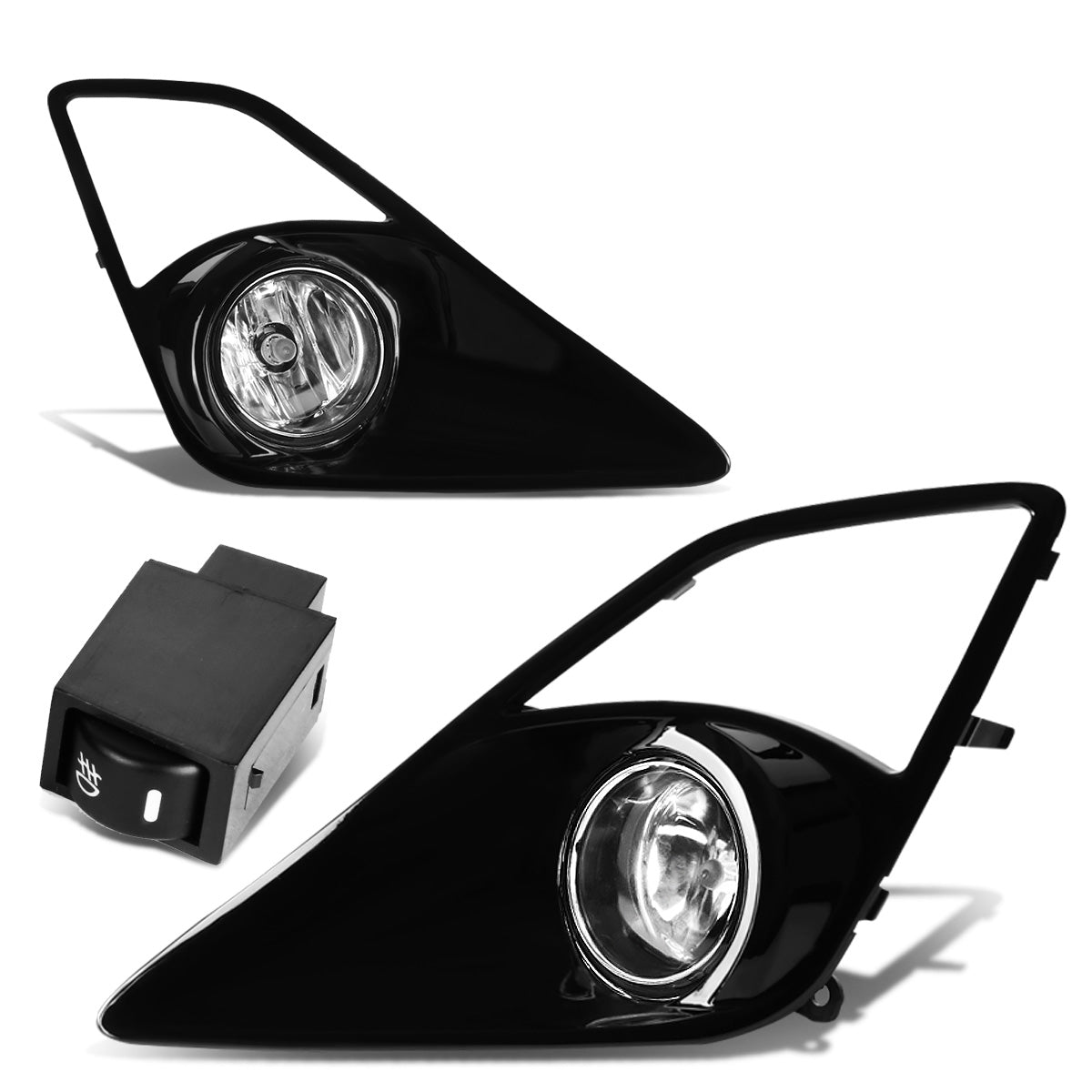 FAROS DE NIEBLA 13-16 SCION FRS - WITH SWITCH, BEZEL - H11 BULB - CHROME / CLEAR