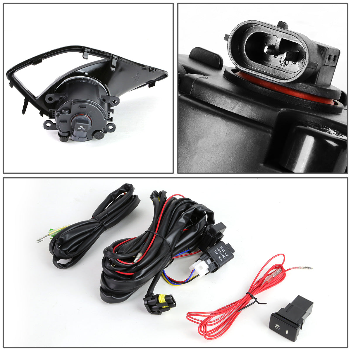 FAROS DE NIEBLA 13-16 SCION FRS - WITH SWITCH, BEZEL - H11 BULB - SMOKE