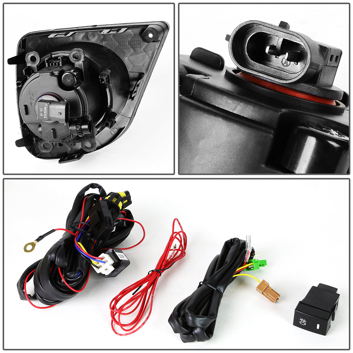 FAROS DE NIEBLA 13-15 HONDA ACCORD COUPE 2-DR - WITH SWITCH, BEZEL - H11 BULB - CHROME / CLEAR