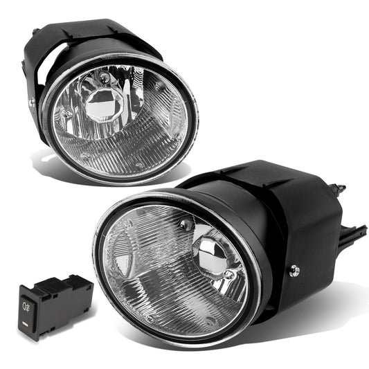 FAROS DE NIEBLA 00-04 NISSAN SENTRA / 00-01 MAXIMA / 01-04 FRONTIER / 02-04 XTERRA - WITH SWITCH - H3 BULB - CHROME / CLEAR