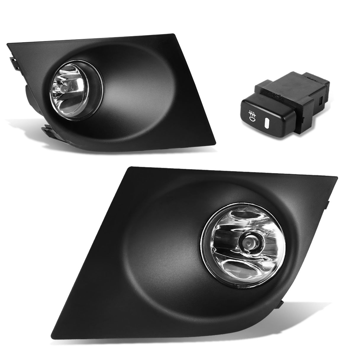 FAROS DE NIEBLA 07-11 NISSAN VERSA - WITH SWITCH, BEZEL - H11 BULB - CHROME / CLEAR