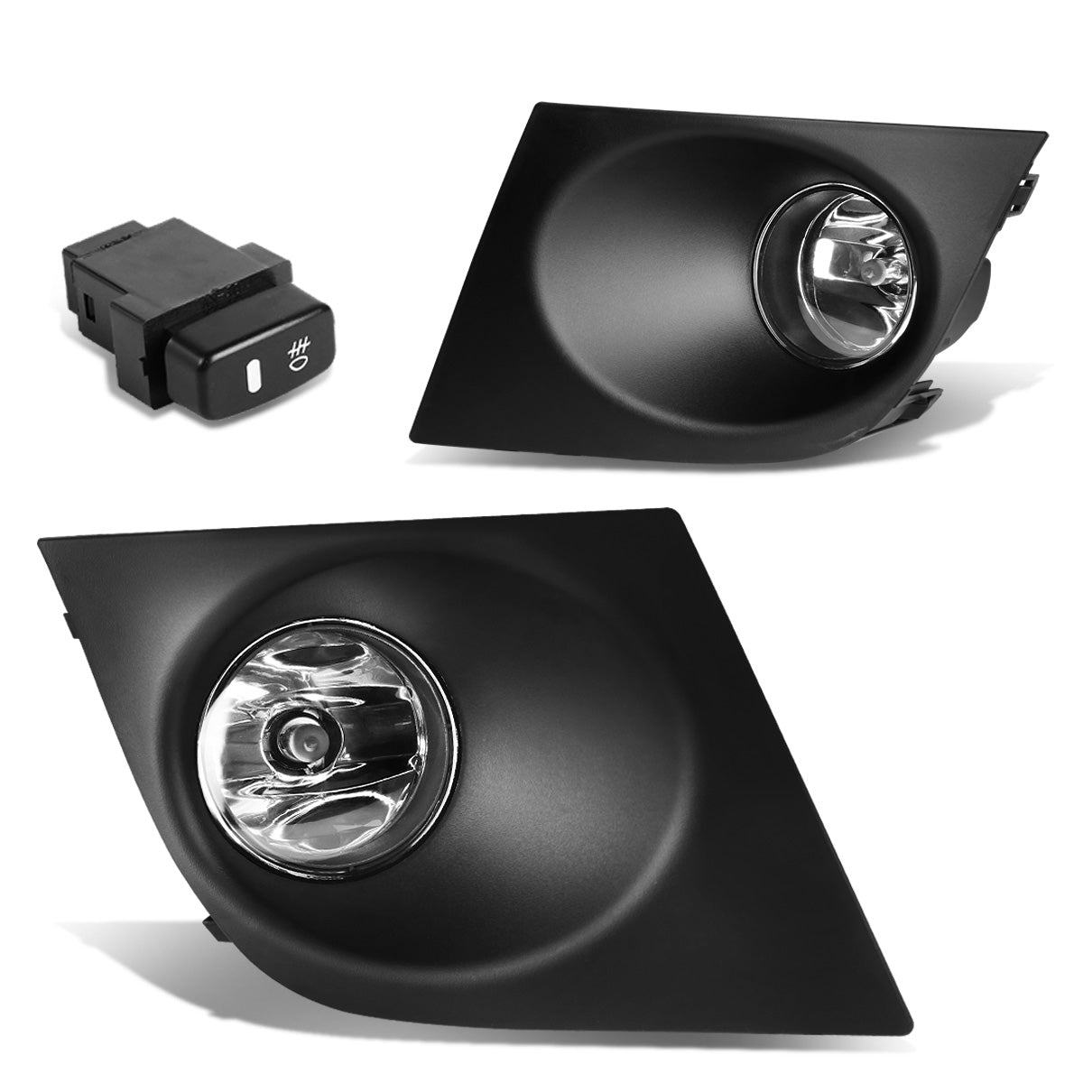 FAROS DE NIEBLA 07-11 NISSAN VERSA - WITH SWITCH, BEZEL - H11 BULB - CHROME / CLEAR