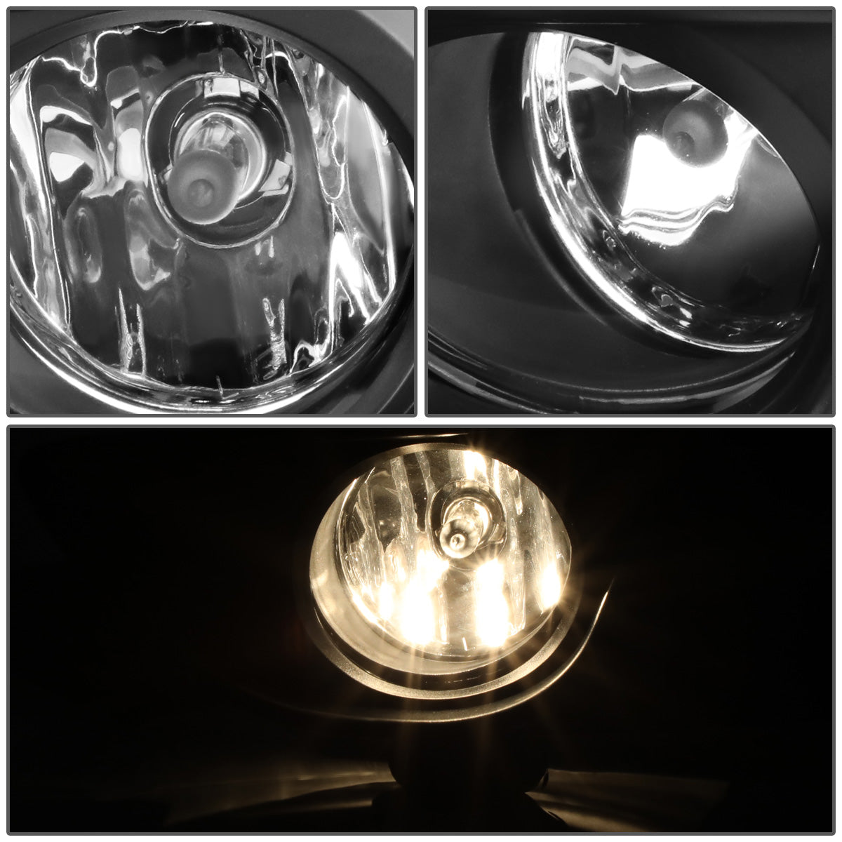FAROS DE NIEBLA 13-16 NISSAN SENTRA 4-DR - WITH SWITCH, BEZEL - 58 BULB - CHROME / CLEAR