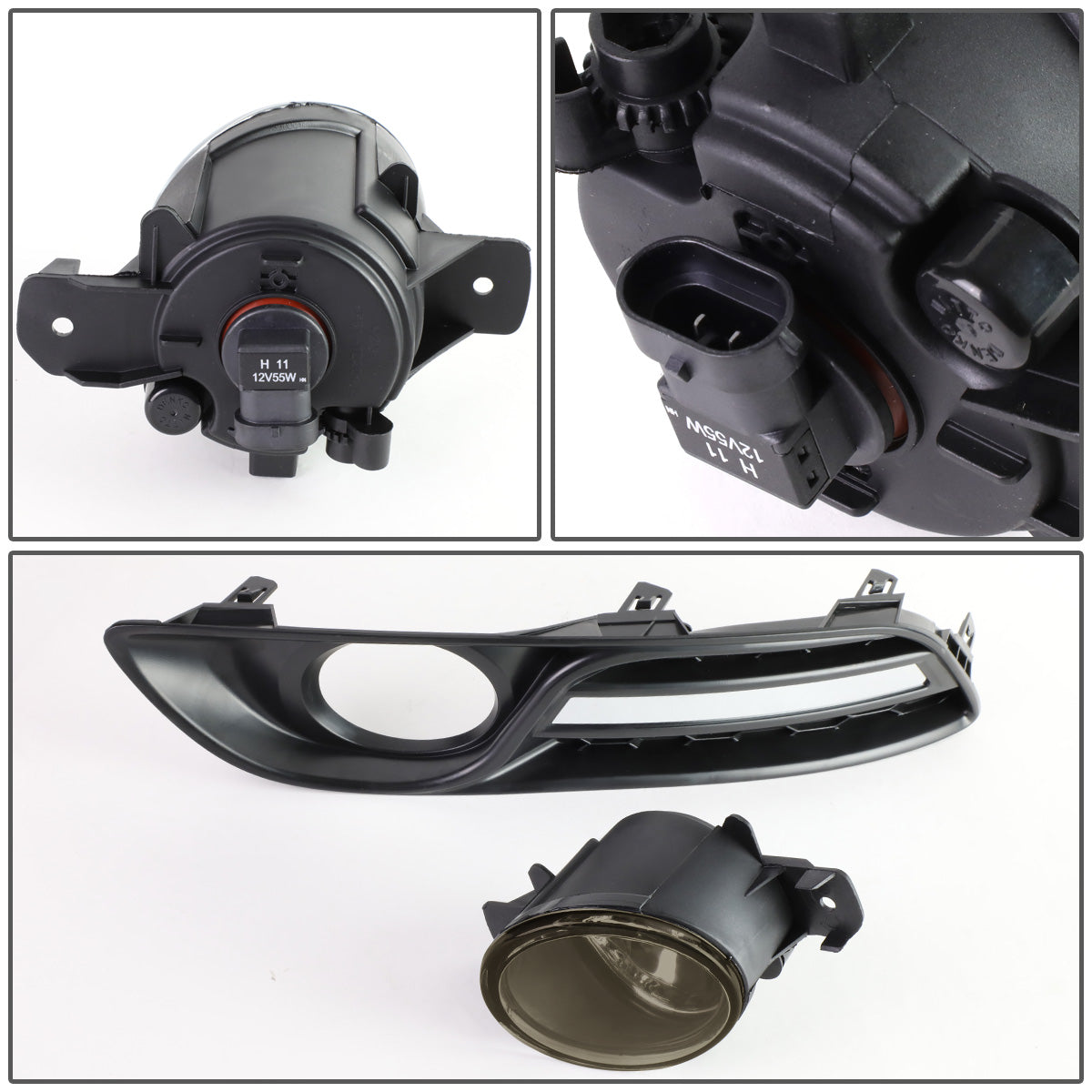 FAROS DE NIEBLA 13-16 NISSAN SENTRA 4-DR - WITH SWITCH, BEZEL - 58 BULB - SMOKE
