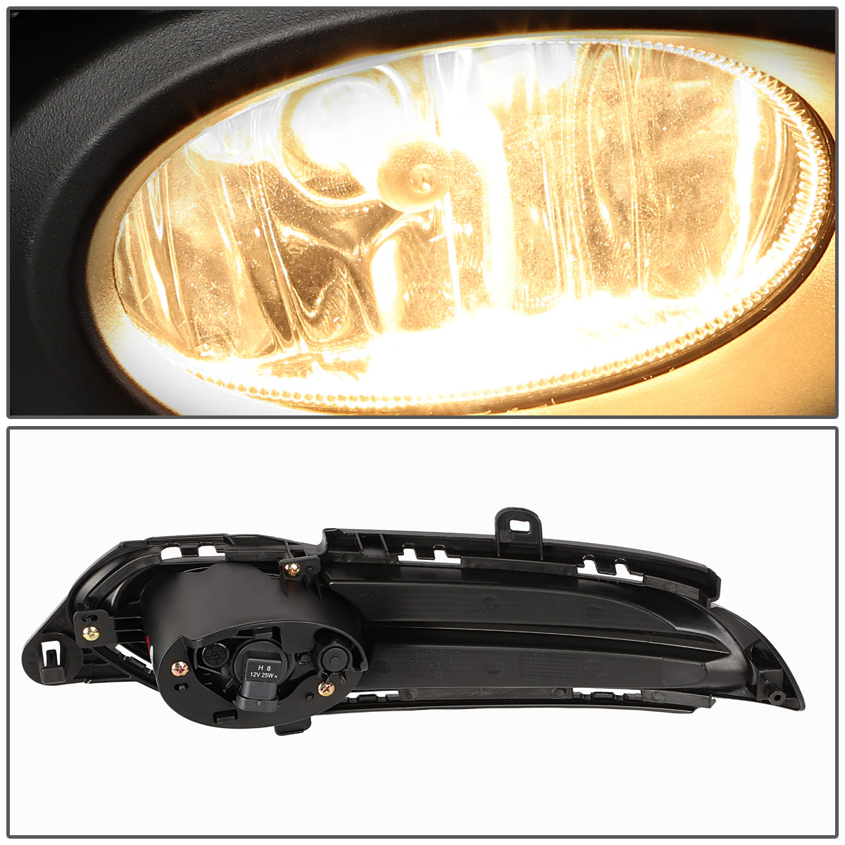 FAROS DE NIEBLA 16-18 HONDA HR-V - WITH SWITCH, BEZEL - H8 BULB - CHROME / CLEAR
