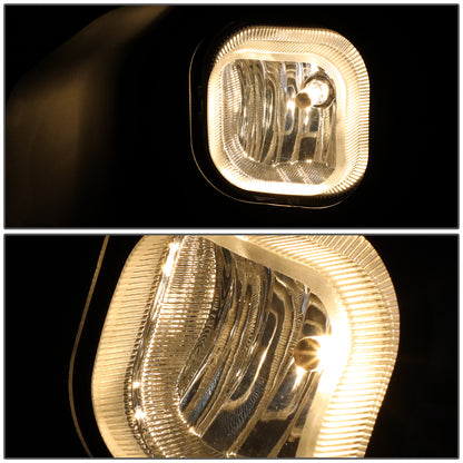 FAROS DE NIEBLA 11-16 FORD F-250, F-350, F-450, F-550 SUPER DUTY - WITH SWITCH, BEZEL - H10 BULB - CHROME / CLEAR